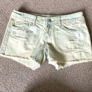 American Eagle White-washed Denim Shorts